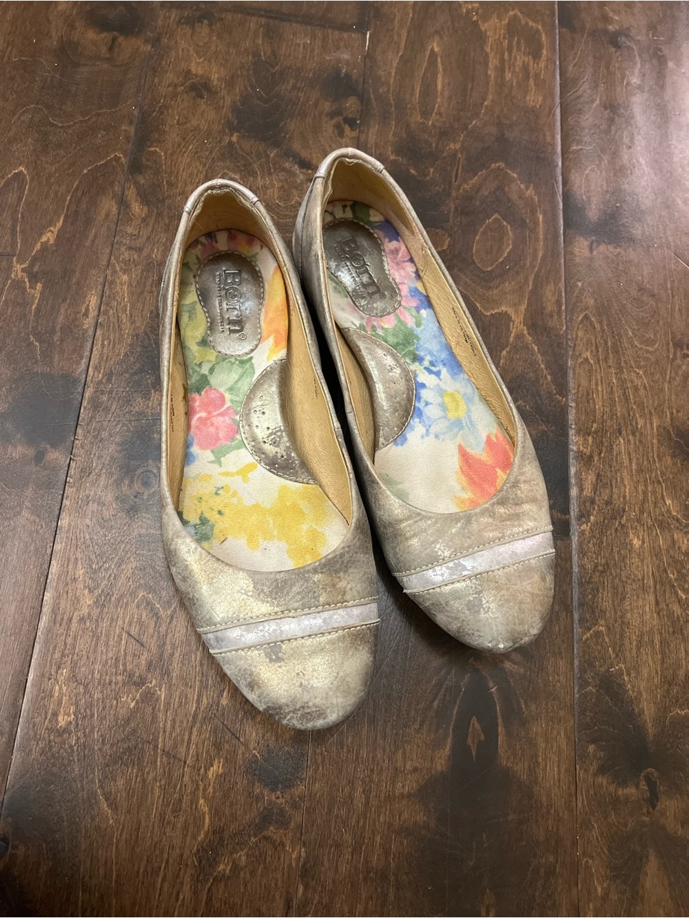 Born Metallic Gold Ballet Flats